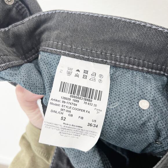 [Brax] Cooper Fancy Gray Diamond Weave Denim Regular Fit Jeans Size 36x34 - Picture 10 of 10